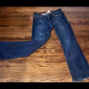 WHBH rose appliqué Blue jeans